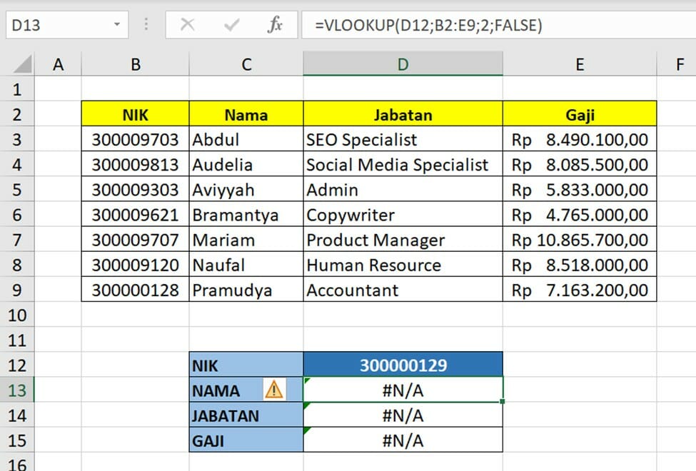 Rumus Vlookup Cara Menggunakan Dan Contohnya