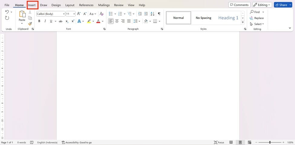 cara membuat grafik di word